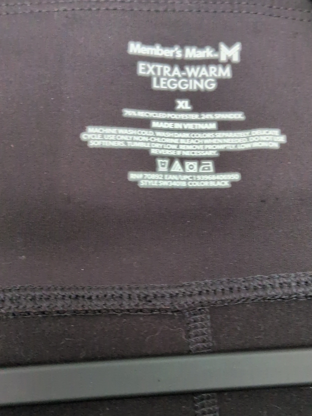 Member's Mark Extra-Warm Legging - Black (XL)
